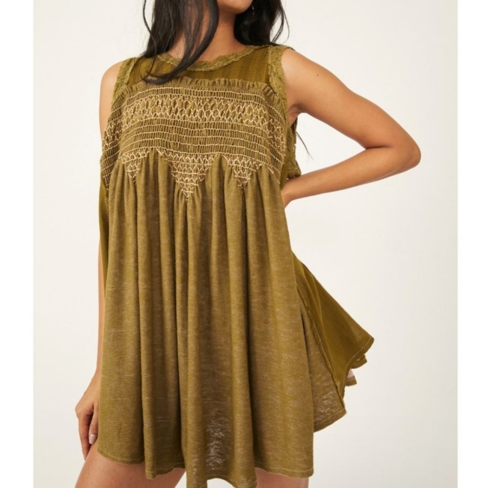Free People Sea Breeze- Oregano Tunic sz X-small